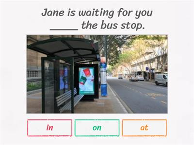 Prepositions of Place in, on, at Place