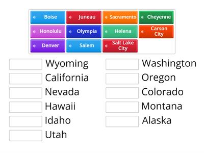 West States & Capitals