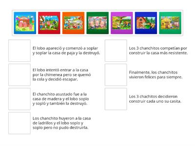 Ordenamos el cuento "Los 3 chanchitos"