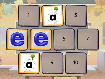 Memorama de vocales.