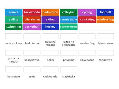 Sports - English Class A1