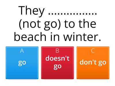 present simple/-ing form