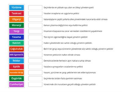 6. SINIF SOSYAL BİLGİLER YÖNETİM ŞEKİLLERİ VE DEMOKRASİNİN TEMEL İLKELERİ