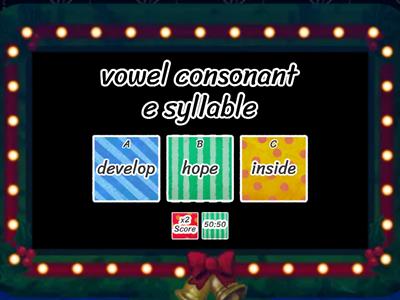 Wilson Review: count syllables