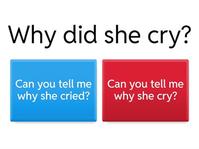 DIRECT AND INDIRECT QUESTIONS