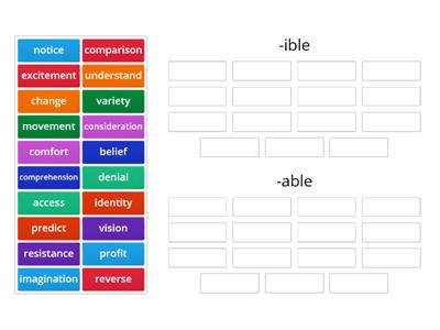 CAE Suffixes