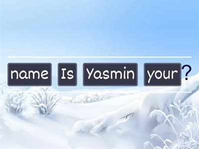 Put the words in the correct order.