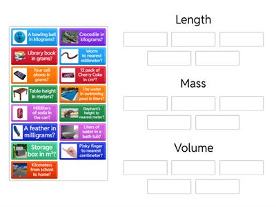 Length, Mass, or Volume?