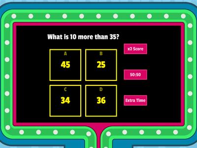 10 more/less .... 1 more/ less