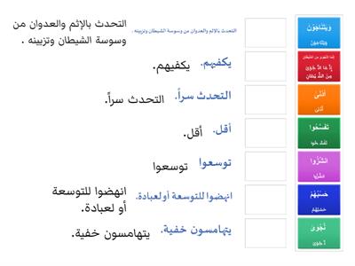 حفظ سورة المجالة 7-11 ( معاني المفردات )