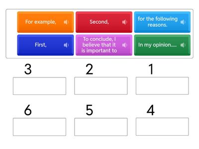 תבנית החיבור - לסדר לפי הסדר הנכון