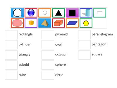 2D and 3D shapes match