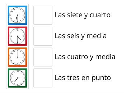 Las horas en reloj analógico