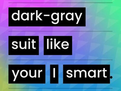 Adjective order in sentences