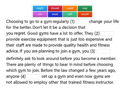 Modal Verbs (Practice 1)