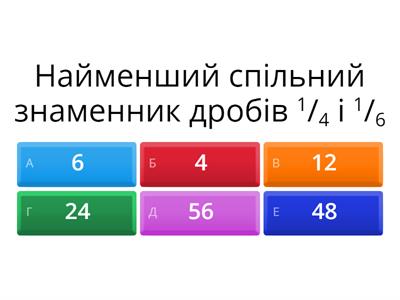 Зведення дробів до спільного знаменника
