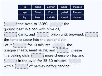 Recipies for advanced learners. Think in English. 