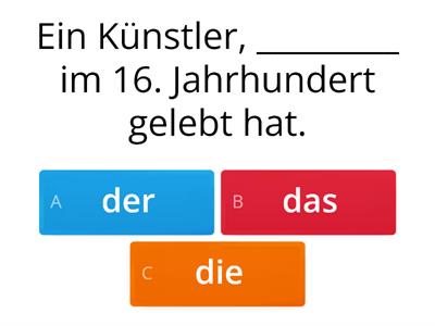 Relativsatz: Wer oder was ist gemeint? 