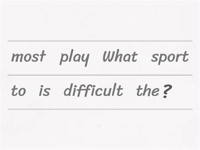 Sports ESL Questions