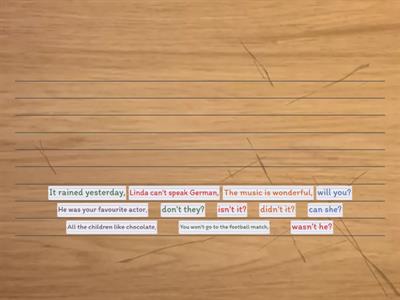 Tag-questions EE 5 WB P 22 ex 3