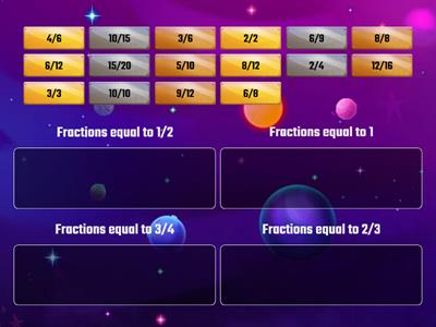 Sort Equivalent Fractions