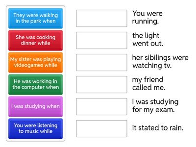 Past Simple and Continuous: When and While 