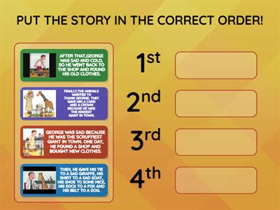 THE SMARTEST GIANT IN TOWN- Put the story in order