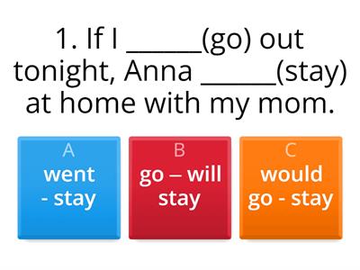 Check conditional sentences type 1