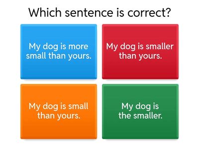 Comparative and Superlative Quiz