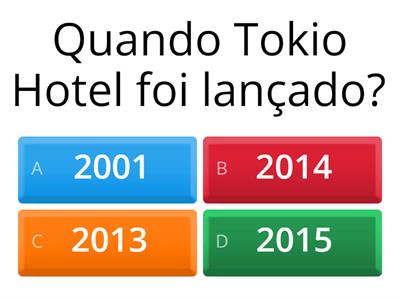 QUESTIONÁRIO DE TOKIO HOTEL