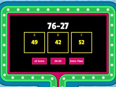  2 digit subtraction review