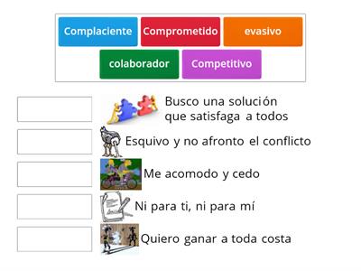 Sopa de letras sobre los estilos de afrontamiento del conflicto