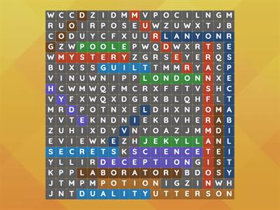 Dr. Jekyll & Mr. Hyde Wordsearch