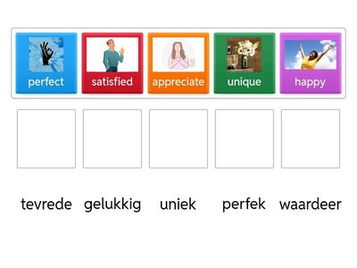 Pas die Engelse woorde by die Afrikaanse betekenis.