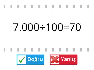  4.sınıf ZİHİNDEN BÖLME İŞLEMİ