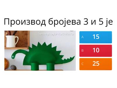 Множење бројевима 1,2,3,4,5и10