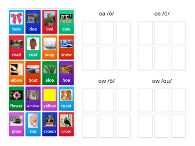 Vowel Teams oa, oe, & ow