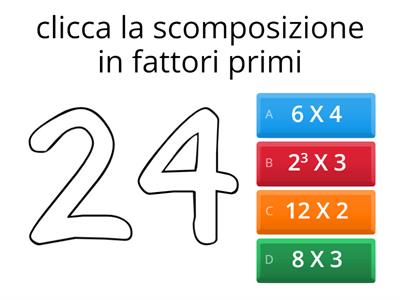 Scomposizioni in fattori primi 