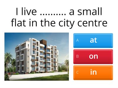 A2: Prepositions of Place (at, in, on & to)