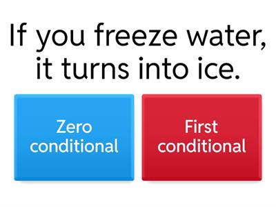 Zero and first conditional