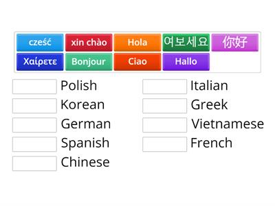 Hello in different languages