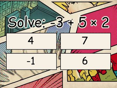 Order of Operations with Integers