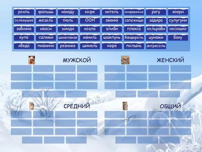 Род существительных