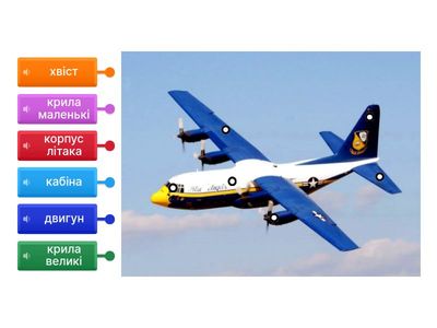 Вправа "Що є у літака?"(для дітей 4-5 років)