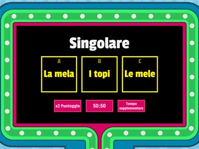 Singolare e plurale