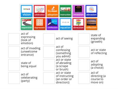 Suffix -ion (-tion,-sion)