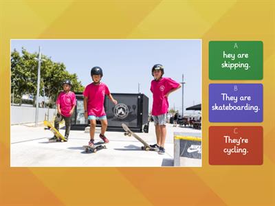 Activities with present continuous