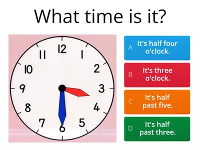 TELLING THE TIME (o'clock and half past ...)