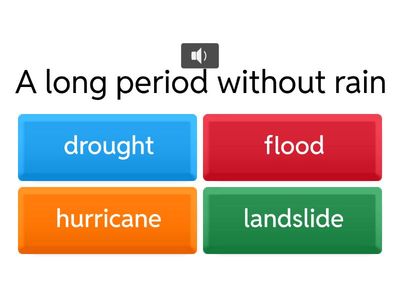 Ms. Xuan 11B10 Wordwall game: Natural Disasters