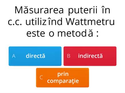 Măsurarea puterii electrice în c.c.